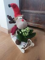 Kerst decoratie: Rudolf op een slee met plantje, Diversen, Kerst, Ophalen, Nieuw