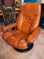 Lederen fauteuil, Huis en Inrichting, Fauteuils, Ophalen, Minder dan 50 cm, Gebruikt, Minder dan 75 cm