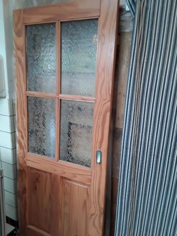 houten schuifdeur met glas voor binnen beschikbaar voor biedingen