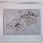 Kleurrijke tekeningen naakt Corneille, Ophalen of Verzenden