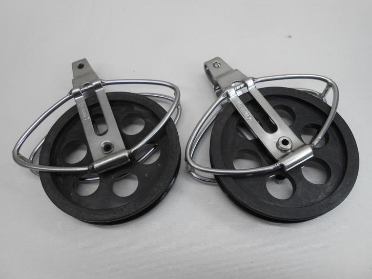 Grootschootblokken, enkelschijfs, 8 - 10 mm lijn, 2 stuks, Watersport en Boten, Accessoires en Onderhoud, Gebruikt, Lijn of Blok