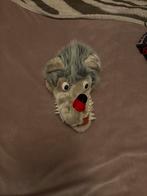 Wolf pet masker  met rode neus - Ideaal voor carnaval!, Carnaval, Overige maten, Ophalen of Verzenden, Zo goed als nieuw