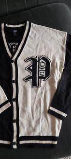 Mooi gebreid vest, zwart/wit maat XL, Ophalen of Verzenden, Gedragen, Maat 56/58 (XL), Wit