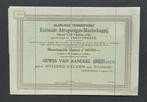 Koloniale Aerogeengas Maatschappij (Ned.Indie) - 1901, Verzenden, Voor 1920, Aandeel