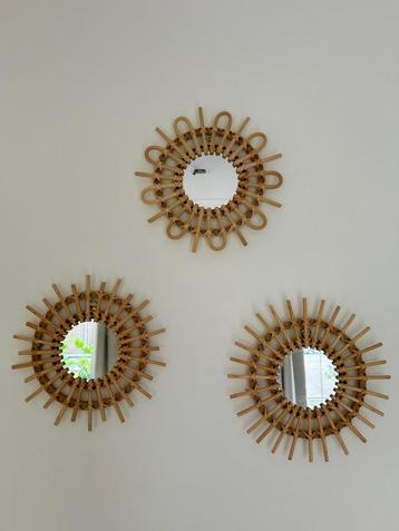 Rotan spiegel set beschikbaar voor biedingen