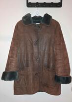 Prachtige donkerbruine leren winterjas., Kleding | Dames, Jassen | Winter, Ophalen of Verzenden, Zo goed als nieuw, Maat 38/40 (M)