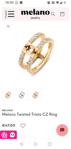 Melano Twisted Tristan CZ Ring - Maat 54, Sieraden, Tassen en Uiterlijk, Ringen, Overige materialen, Ophalen of Verzenden, Zo goed als nieuw