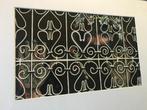 Kunstwerk Arabische vrouw met Henna versieringen 65x51cm, Ophalen