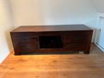 Tv kast of lage dressoirkast, teakhout, Ophalen, Gebruikt, 100 tot 150 cm, Teakhout