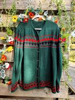 Ontzettend mooi warm groen vintage trachten vest, Ophalen of Verzenden, Zo goed als nieuw, Maat 46/48 (XL) of groter, Groen