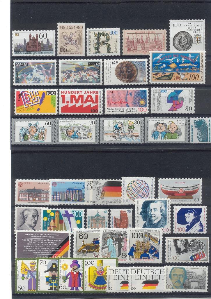 Duitsland, Bund, BRD, 1990, postfris compleet., Postzegels en Munten, Postzegels | Europa | Duitsland, Postfris, BRD, Verzenden