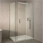 RVS anti-kalk glas douche met schuifdeur (supreme) 120x90, Ophalen, Nieuw, Met douche