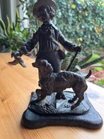 Beeld van Jager met Hond, Ophalen of Verzenden, Gebruikt, Dier