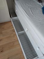 Hemnes bedlades, Ophalen, Wit, Tweepersoons, Zo goed als nieuw