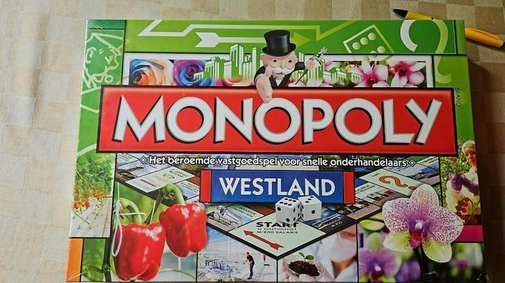 bordspel in seal Monopoly Westland Monopolie gelimiteerd, Hobby en Vrije tijd, Gezelschapsspellen | Bordspellen, Nieuw, Een of twee spelers