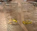 Twee glazen riviera maison met gouden glitters, Verzamelen, Glas en Borrelglaasjes, Ophalen, Zo goed als nieuw, Overige typen