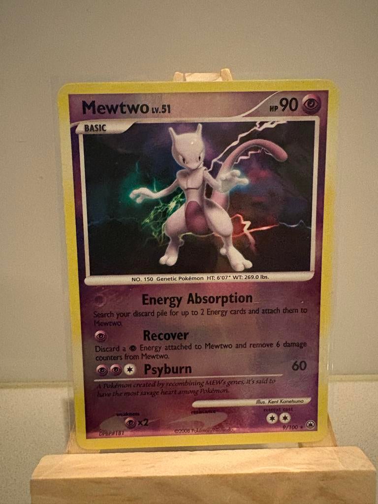 Mewtwo Lv.51 - #9 - Zeldzame Pokémonkaart, Ophalen of Verzenden, Gebruikt, Losse kaart