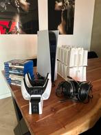 Zeer nette PS5 disc editie (2022) + controllers en meer, Spelcomputers en Games, Spelcomputers | Sony PlayStation 5, Ophalen of Verzenden