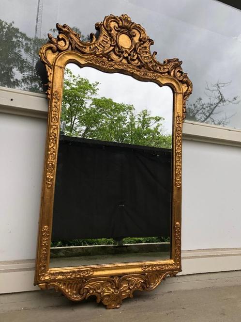 Echte antieke gouden spiegel (facet geslepen), Huis en Inrichting, Woonaccessoires | Spiegels, Zo goed als nieuw, 50 tot 75 cm