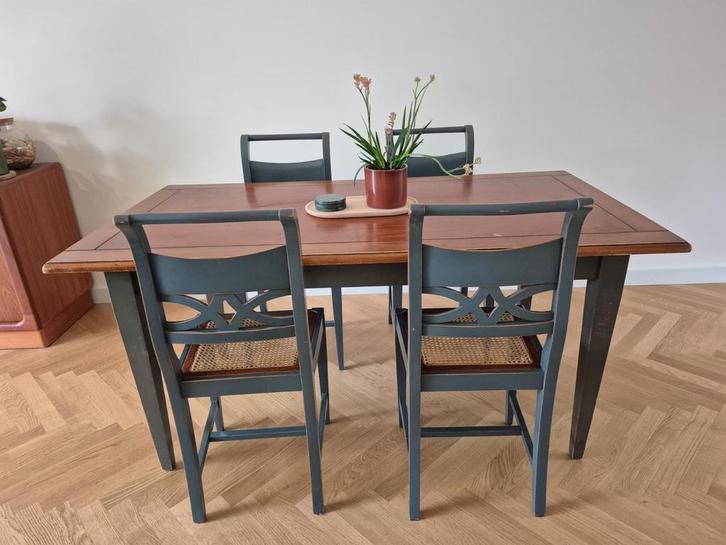 Eetkamer set, eettafel met 4 stoelen, Huis en Inrichting, Complete eetkamers, Gebruikt, 4 tot 6 stoelen, Ophalen