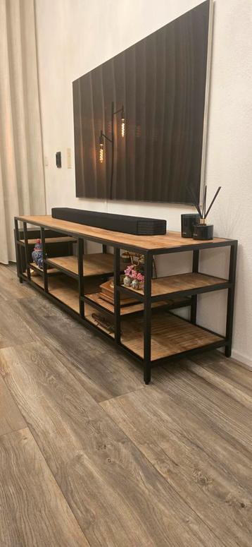 Mangohouten Dressoirkast & TV Meubel - Industrieel beschikbaar voor biedingen