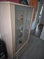 Glazen vitrine kast, Ophalen, 50 tot 100 cm, Zo goed als nieuw, 150 tot 200 cm