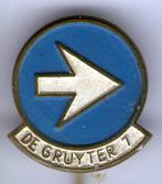 De Gruyter verkeersbord Nr 8 koper speldje ( X_008 ), Verzamelen, Verzenden, Zo goed als nieuw, Transport, Speldje of Pin