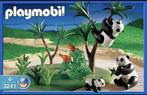 Compleet: vintage Playmobil 3241 pandafamilie, Ophalen of Verzenden, Gebruikt, Complete set