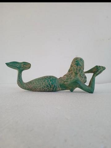 Prachtig bronzen beeld van zeermermin, Mermaid kunst brons beschikbaar voor biedingen
