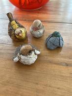 4 design vogels, handgedecoreerd, Italie, D.Esposito, Ophalen of Verzenden