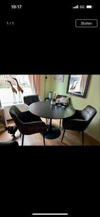 Ronde Eettafel met Tulpvoet, Huis en Inrichting, Tafels | Eettafels, Ophalen, Rond, 50 tot 100 cm, Zo goed als nieuw