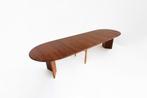 Vintage Deense grote ovalen uitschuifbare eettafel XL, Ophalen, Gebruikt, 100 tot 150 cm, Vintage