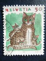 Postzegels dieren Zwitserland 1990 katten., Ophalen of Verzenden, Gestempeld