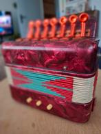 Kleine Accordeon - vintage 80 jaar oud. Speelklaar, Muziek en Instrumenten, Accordeons, Gebruikt, Met riemen, Overige formaten