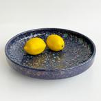 Scheurich West Germany XL vintage SCHAAL keramiek blauw roze, Huis en Inrichting, Woonaccessoires | Schalen en Manden, Gebruikt