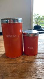 Brabantia voorraadbus, oranje voorraadbus, vintage brabantia, Verzamelen, Blikken, Ophalen of Verzenden, Gebruikt, Overige