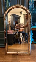 Hollywood Regency spiegel, venetiaanse wandspiegel goud VdlM, Ophalen, 100 tot 150 cm, Zo goed als nieuw, Overige vormen