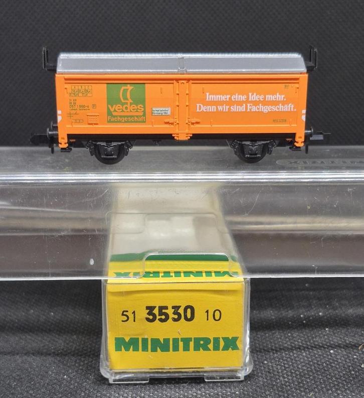 Minitrix 3530 - schuifdakwagen 'Vedes' (15178), Hobby en Vrije tijd, Modeltreinen | N-Spoor, Zo goed als nieuw, Wagon, Gelijkstroom