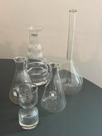 Set vintage/retro laboratoriumglas | Schott Mainz & meer, Overige kleuren, Ophalen of Verzenden, Minder dan 50 cm, Glas
