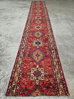 Vintage Perzisch wol vloerkleed loper Karaja 69x434cm, Persian Perzisch vintage oosters hype, Crème, Gebruikt, 200 cm of meer