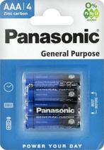 Panasonic AAA Zinc Carbon General Purpose | 4 stuks, Nieuw, Ophalen of Verzenden