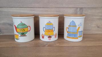 3 T.G.GREEN pottery potten voor koffie,thee en suiker beschikbaar voor biedingen