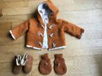wollen babyjasje 68-74 incl slofjes en wantjes, Kinderen en Baby's, Babykleding | Maat 68, Jongetje of Meisje, Handgemaakt, Ophalen of Verzenden