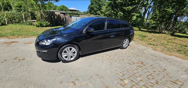 Peugeot 308 1.6 E-hdi 88 KW SW 2015 Zwart, Auto's, Peugeot, Bedrijf, ABS, Airbags, Alarm, Bluetooth, Cruise Control, Elektrische buitenspiegels