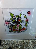 Eric zwezerijnen Kat Zeefdruk, Antiek en Kunst, Kunst | Etsen en Gravures, Ophalen of Verzenden