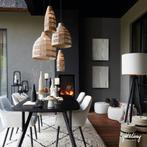 Light & Living Eetkamerstoel Emily 60x60,5x87cm Grijs Bruin, Ophalen, Twee, Nieuw, Stof