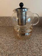 Glazen theepot met theelichthouder, Ophalen of Verzenden, Zo goed als nieuw