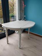 Whitewash grenen tafel, Huis en Inrichting, Tafels | Eettafels, Ophalen, Gebruikt, Landelijk, Vijf personen of meer