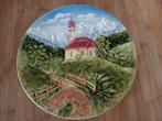 Majolica Schramberg Wandbord Handgeschilderd, Antiek en Kunst, Ophalen of Verzenden