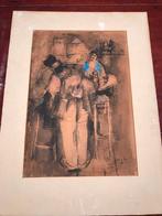 Aquarel / tekening de Jongh, Antiek en Kunst, Ophalen of Verzenden